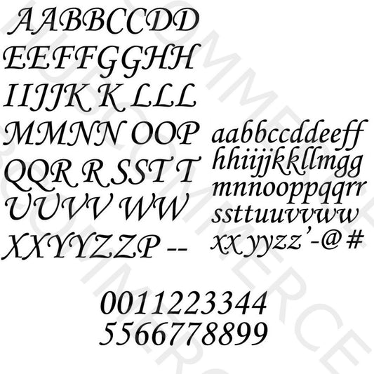Letter Number Vinyl Decal A to Z A - Z 0-9 Stickers Alphabet Glass Mug Craft Wall