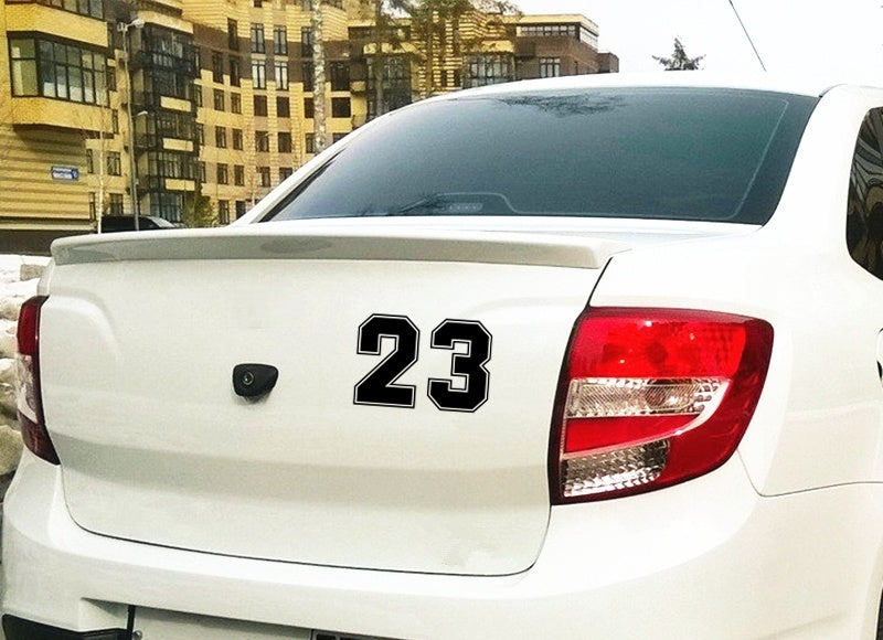 Racing Number Helmet Decals Car Sticker Funny Vinyl Decals Motorcycle Accessories Stickers