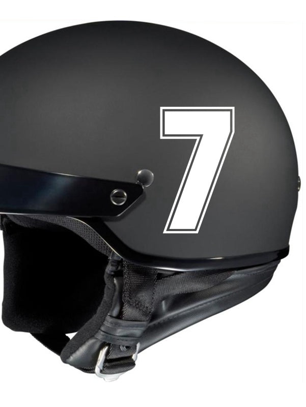 Racing Number Helmet Decals Car Sticker Funny Vinyl Decals Motorcycle Accessories Stickers