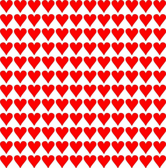 144 X Heart Shape Vinyl Stickers 10mm Self Adhesive Peel and Stick Wedding Decal