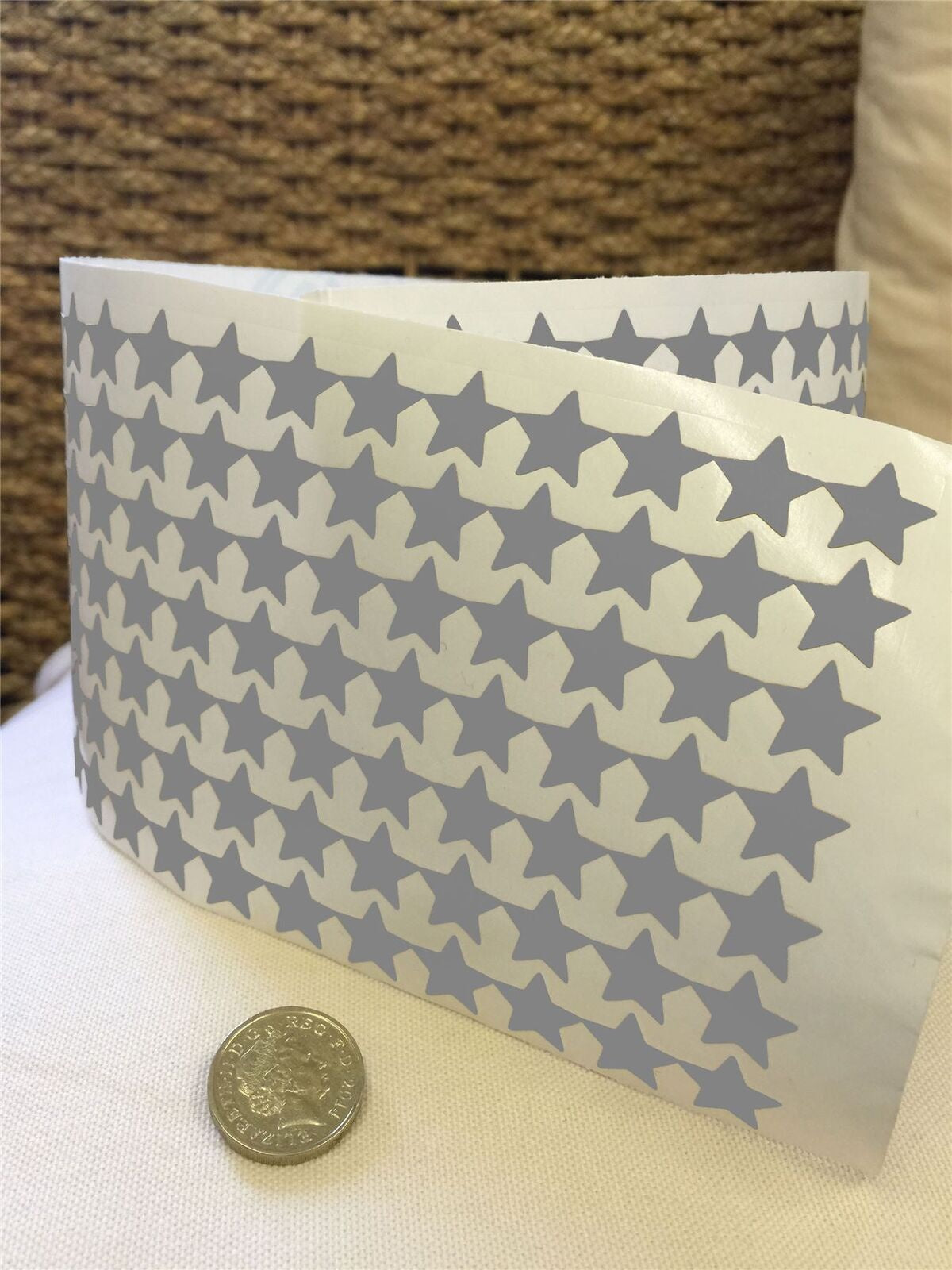 140 Star Shape Vinyl Stickers 15mm Self Adhesive Peel & Stick Colour Label