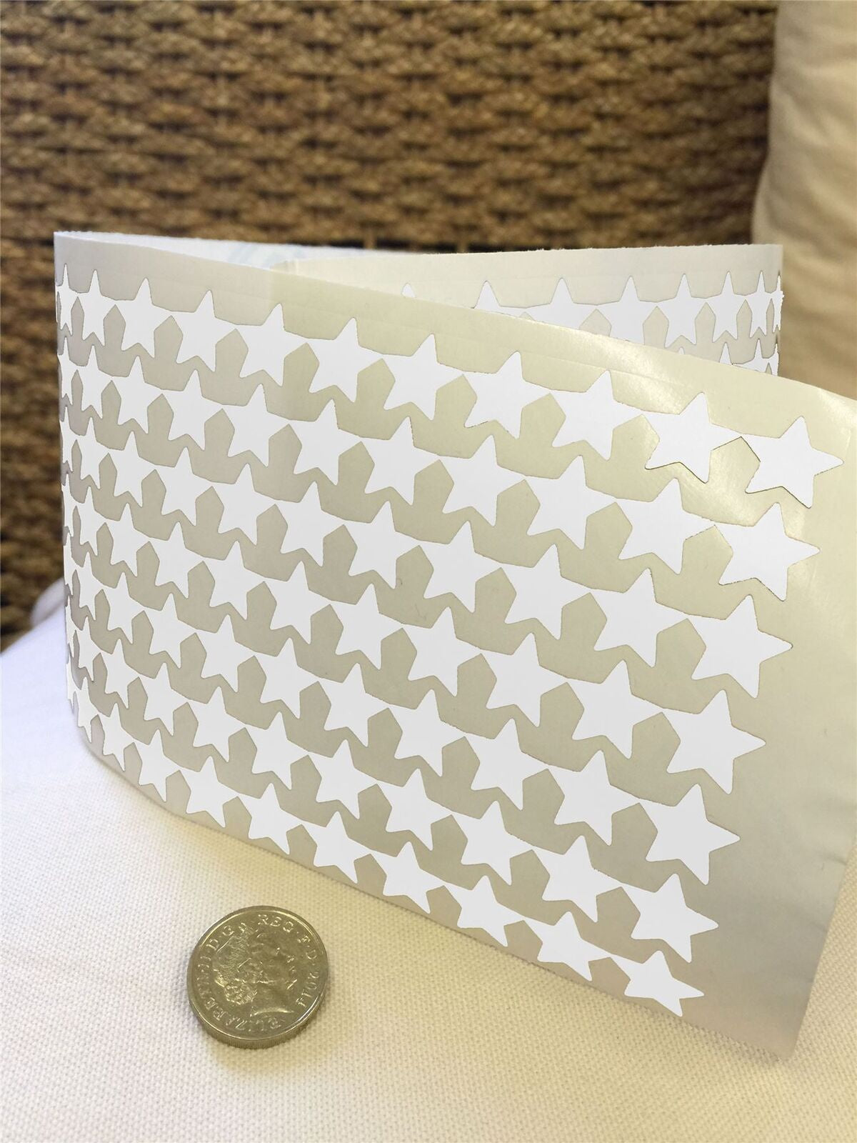 140 Star Shape Vinyl Stickers 15mm Self Adhesive Peel & Stick Colour Label