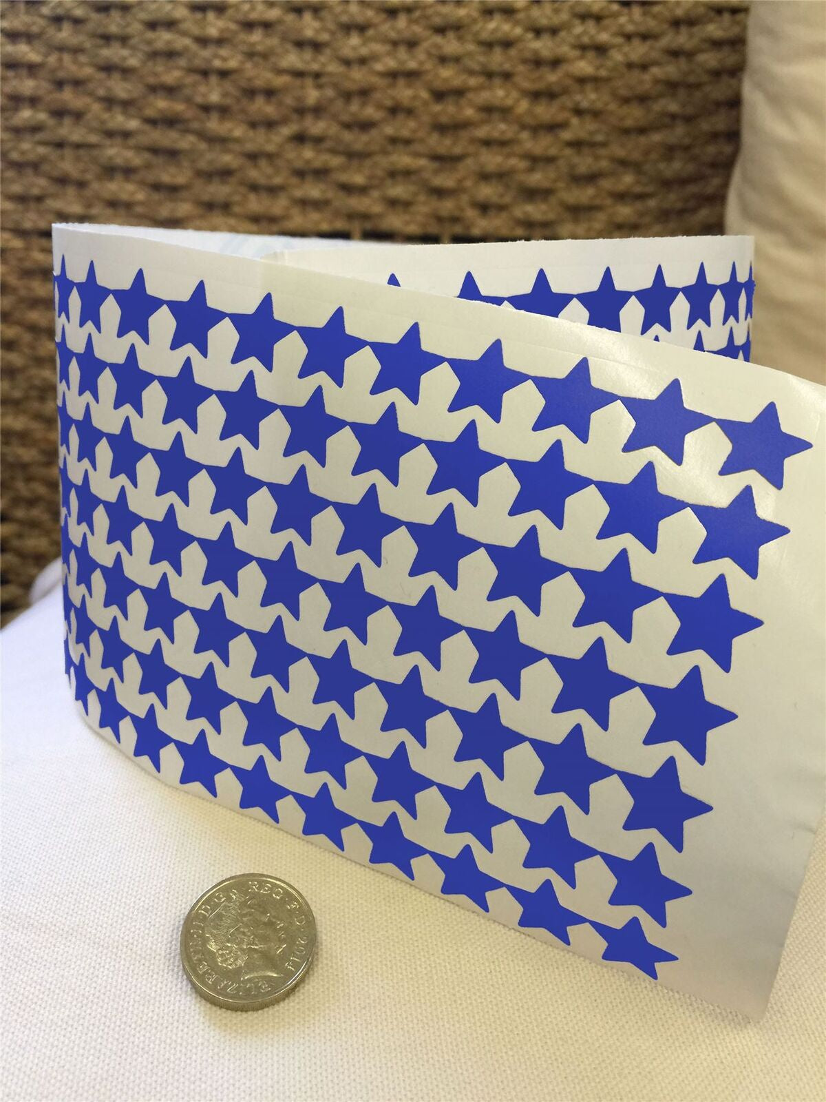 140 Star Shape Vinyl Stickers 15mm Self Adhesive Peel & Stick Colour Label