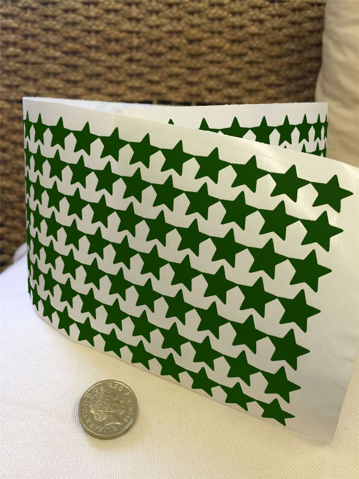 140 Star Shape Vinyl Stickers 15mm Self Adhesive Peel & Stick Colour Label