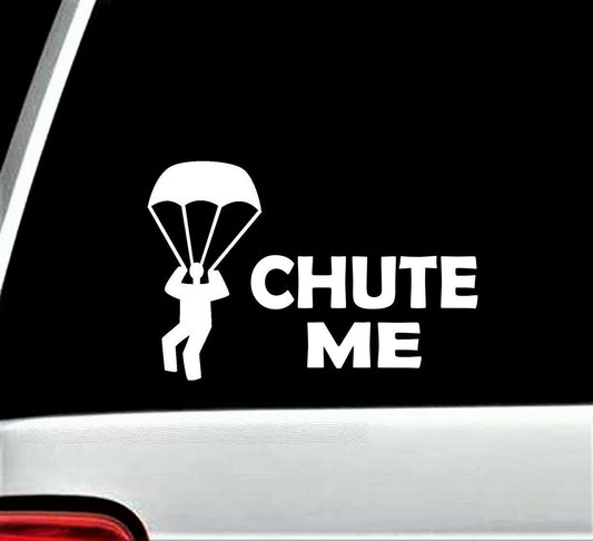 Skydiving Parachute Decal Sticker for Car Window 7.0 Inch BG 349 Chute Me