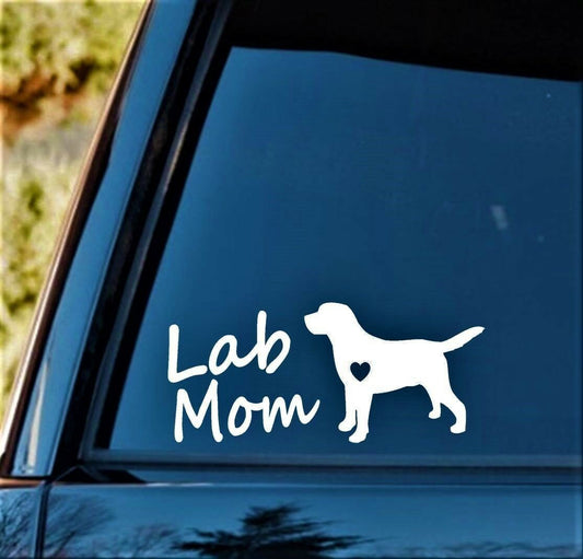 7.5"x3.5" Lab Mom Labrador Mom Dog Decal Sticker Labradoodle Pet Gift Accessories