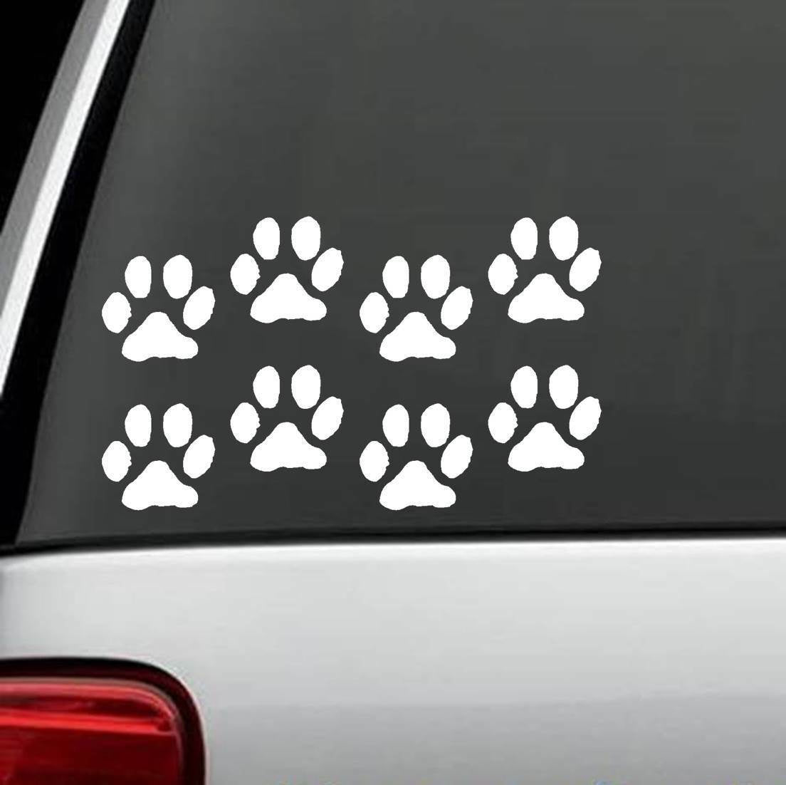 8 Count Dog Paw Decal Sticker Pet Gift Accessories