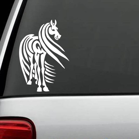 5.5"Wide x 7.8"Tall HORSE HAIR TRIBAL DESIGN WINDOW DECAL STICKER CAR TRUCK SUV Laptop Decal WALL