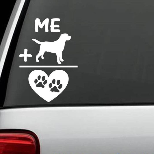 6.5" x 4.5" Me Plus Labrador Love Paw Decal Sticker Car Truck SUV Van Mirror Surface