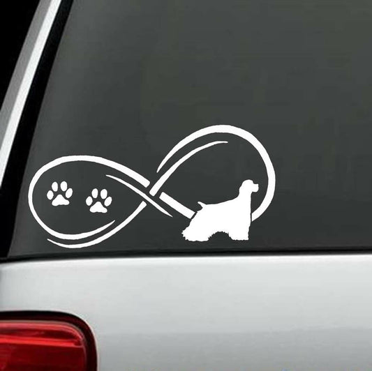 7" x 3.50" Cocker Spaniel Dog Decal Sticker Car Truck SUV Van Laptop Collar