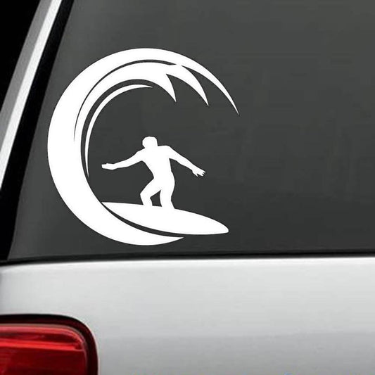 5.5” SURFING SURFER WATER WALL WAVES VINYL DECAL STICKER for CAR TRUCK SUV WINDOW