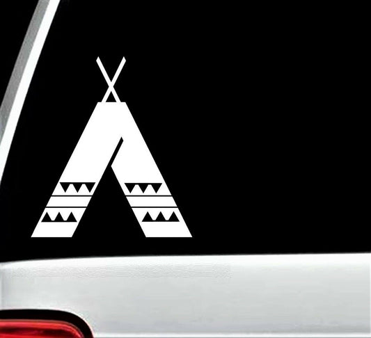 5.5"x6.1" Indian Tee Pee Vinyl Decal Sticker for Car Truck SUV Window laptop tent native