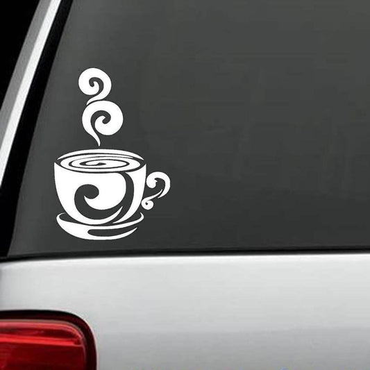 6"tall x 4"wide COFFEE CUP EXPRESSO MOCHA VINYL Decal Sticker SUV TRUCK CAR WALL WINDOW LAPTOP