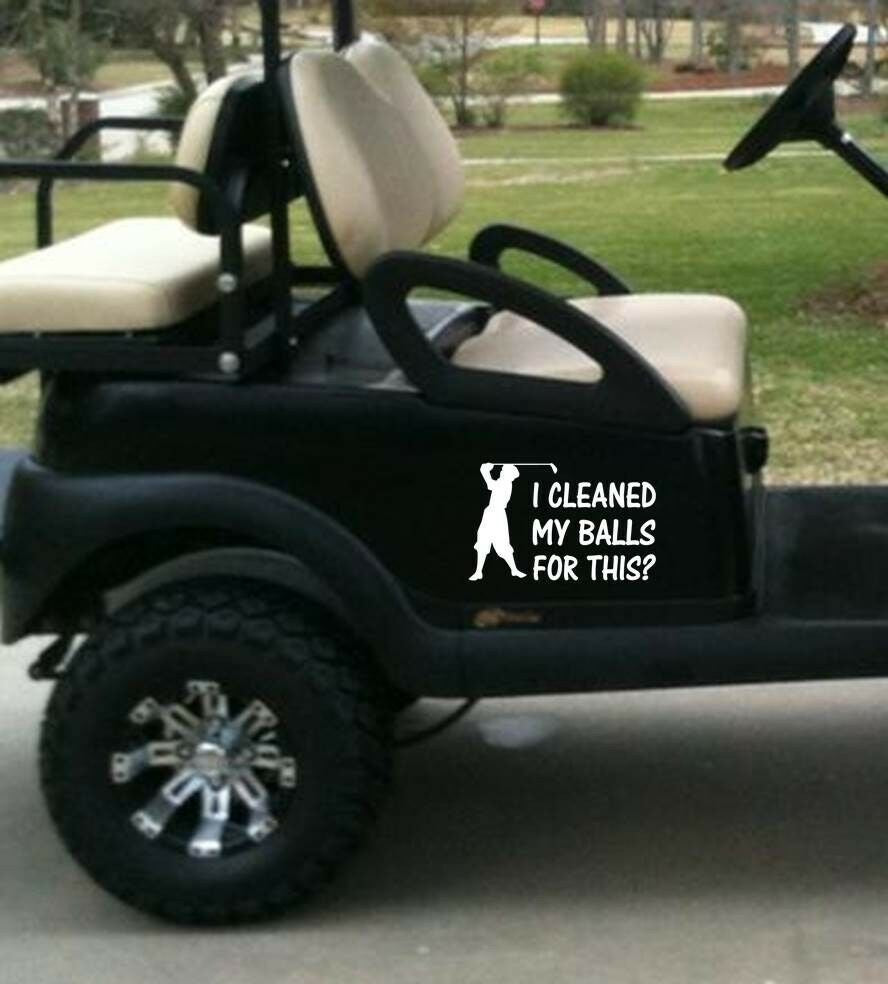 8"x5" Funny Golf Decal Sticker for Car Truck SUV Van Golf Cart Driver Putter Bag