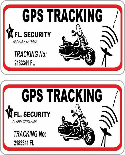 1.5"*2.25" 2PCs Motorcycle GPS Tracking Stickers, Vinyl Decals