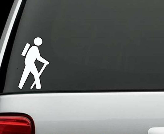 5" Tall HIKER HIKING CAMPING DECAL STICKER for Car Truck SUV VAN BACKPACK TENT
