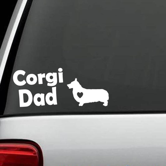 7.50" x 3.25" Corgi Dad Decal Sticker Pembroke Cardigan Love Pet Gift Accessories Laptop