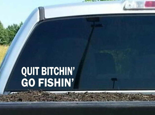 7.5" Long Funny Fishing Decal Sticker for Car Truck SUV Van Fish Boat