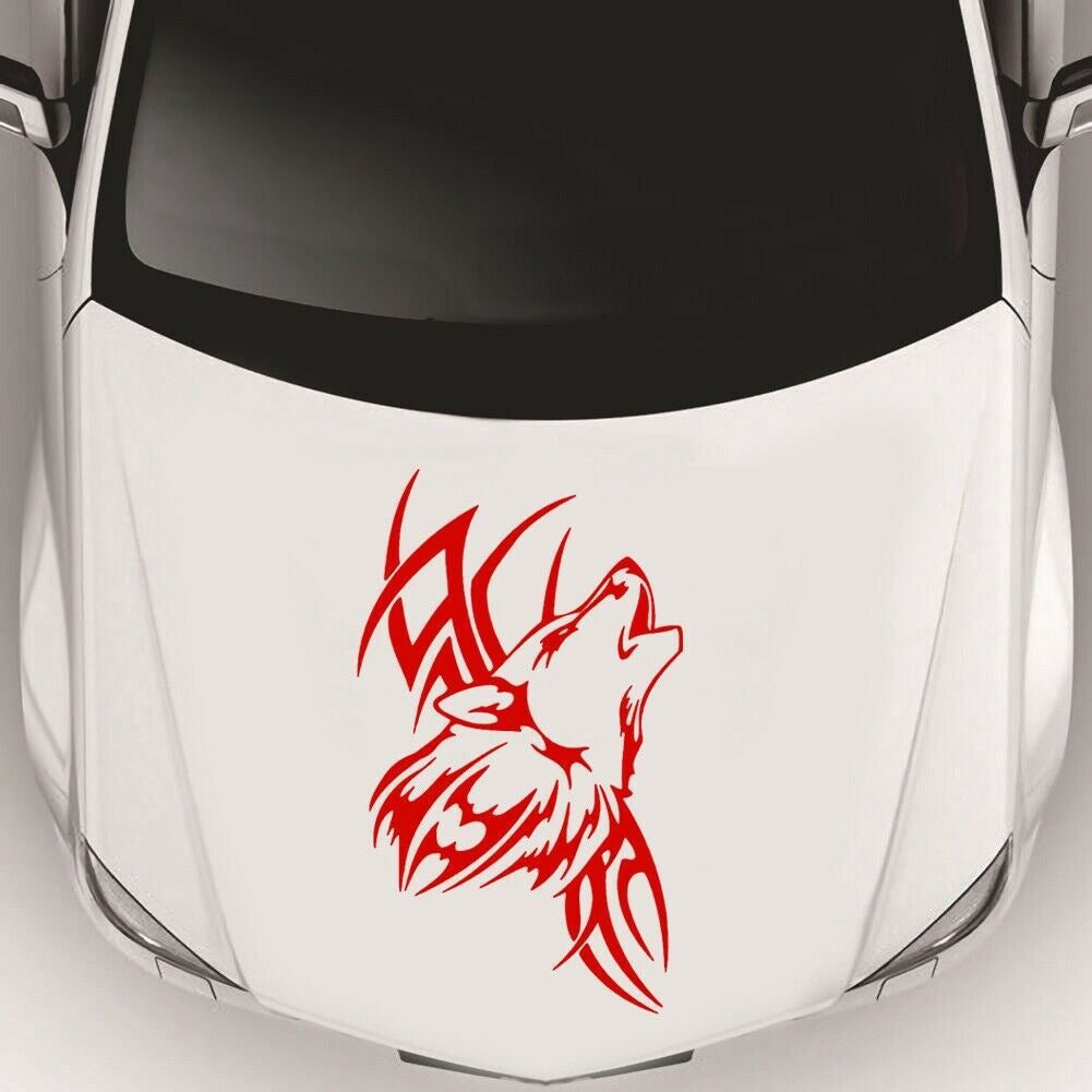 60x50cm Car Auto Truck Hood Roof Wolf Logo Decal Body Vinyl Graphics Emblem Sticker DIY