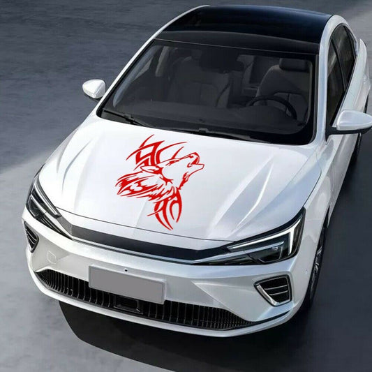 60x50cm Car Auto Truck Hood Roof Wolf Logo Decal Body Vinyl Graphics Emblem Sticker DIY