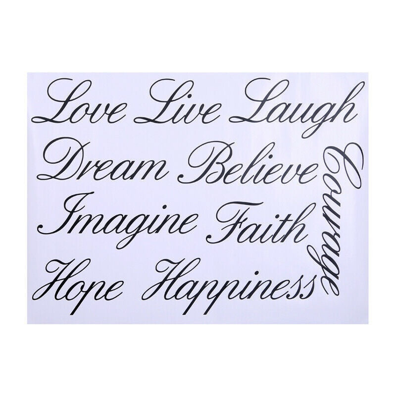 Hot 45*58cm Wall Stair Riser Stickers Ten Inspiration Words Quotes Decals Home Vinyl Decors