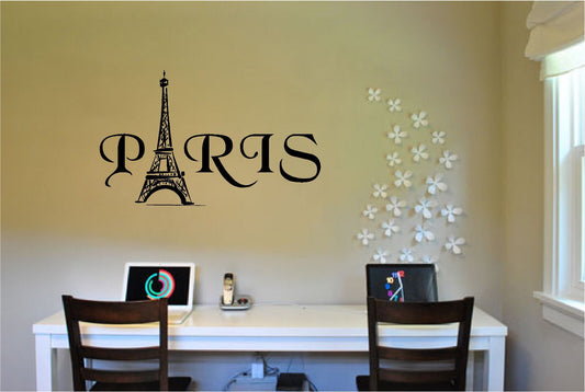 Hot 22"x14" Paris Eiffel Tower Wall Sticker Wall Art Decor Vinyl Decal Stickers Wall Quotes