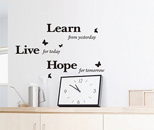 Hot 'Learn Live Hope' Wall Art Quotes Vinyl Sticker, DIY Wall Sticker - HIGH QUALITY
