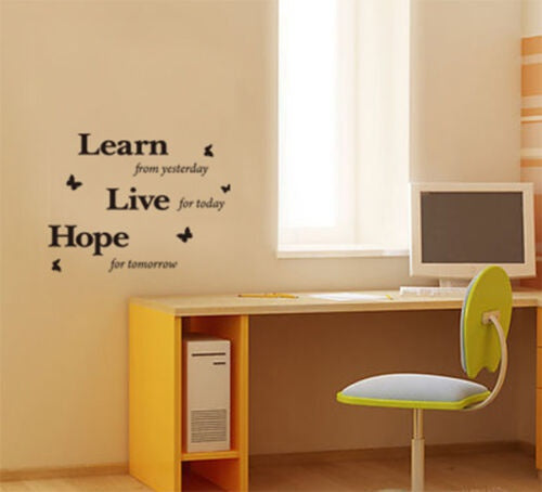 Hot 'Learn Live Hope' Wall Art Quotes Vinyl Sticker, DIY Wall Sticker - HIGH QUALITY