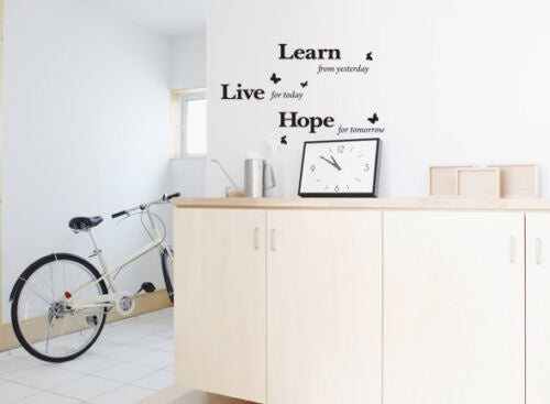 Hot 'Learn Live Hope' Wall Art Quotes Vinyl Sticker, DIY Wall Sticker - HIGH QUALITY