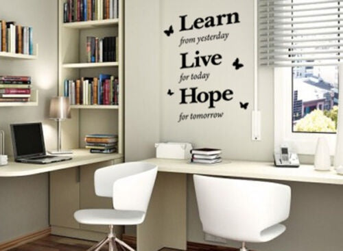 Hot 'Learn Live Hope' Wall Art Quotes Vinyl Sticker, DIY Wall Sticker - HIGH QUALITY