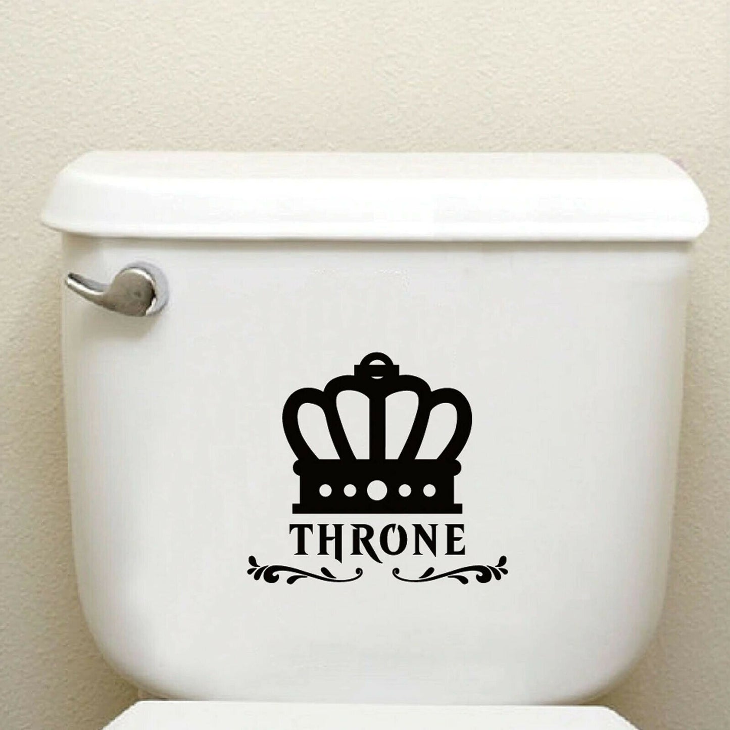 Hot The THRONE Quotes Vinyl Wall Stickers Bathroom Toilet Decal Home Decoration