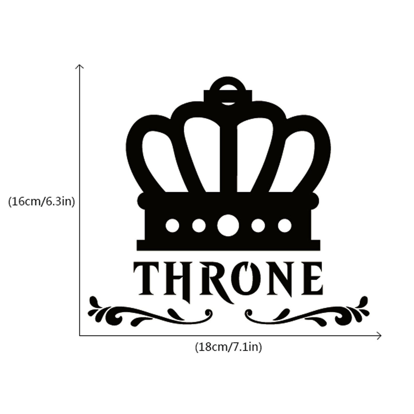 Hot The THRONE Quotes Vinyl Wall Stickers Bathroom Toilet Decal Home Decoration