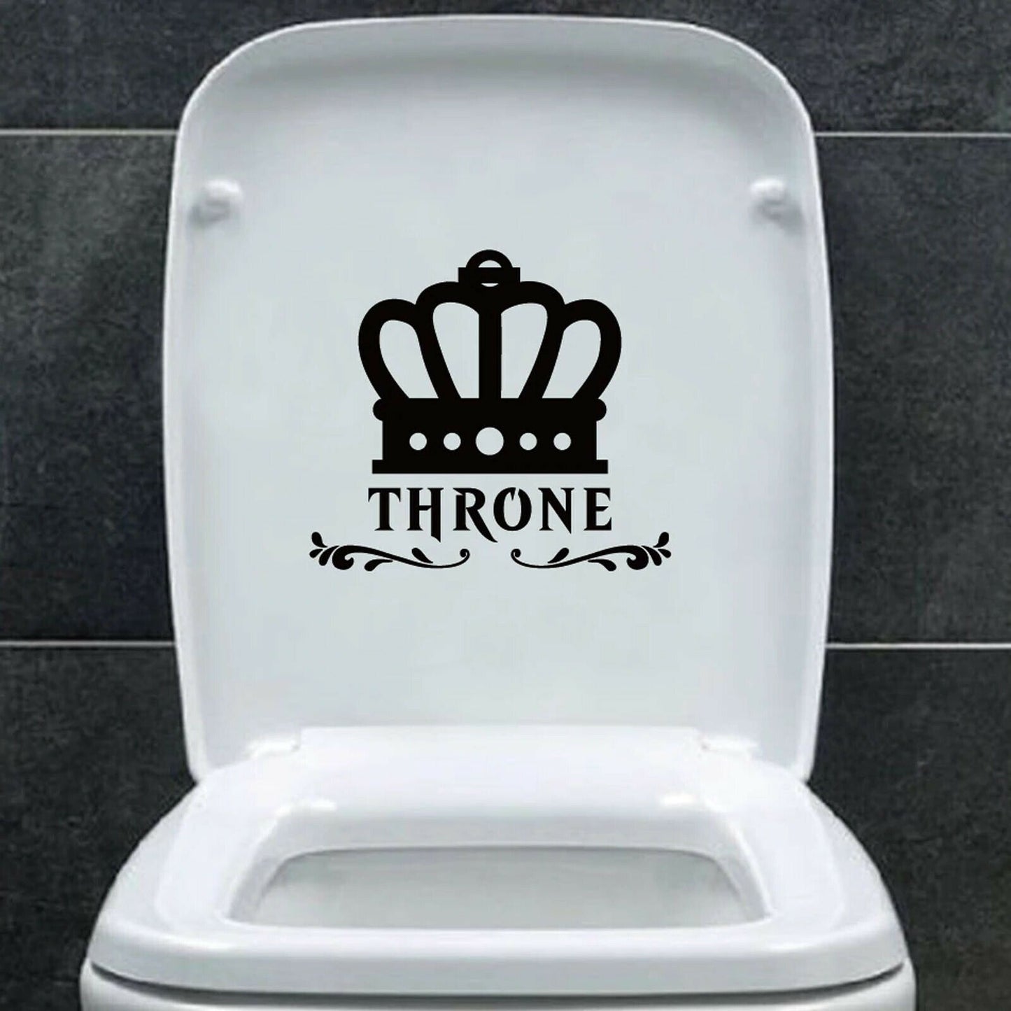 Hot The THRONE Quotes Vinyl Wall Stickers Bathroom Toilet Decal Home Decoration