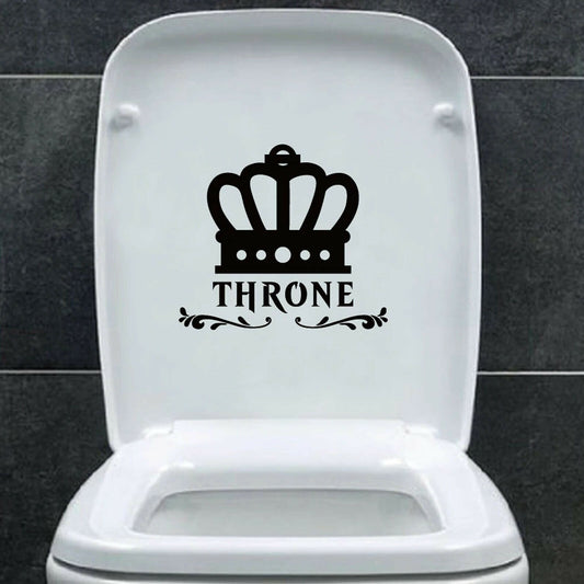 Hot The THRONE Quotes Vinyl Wall Stickers Bathroom Toilet Decal Home Decoration