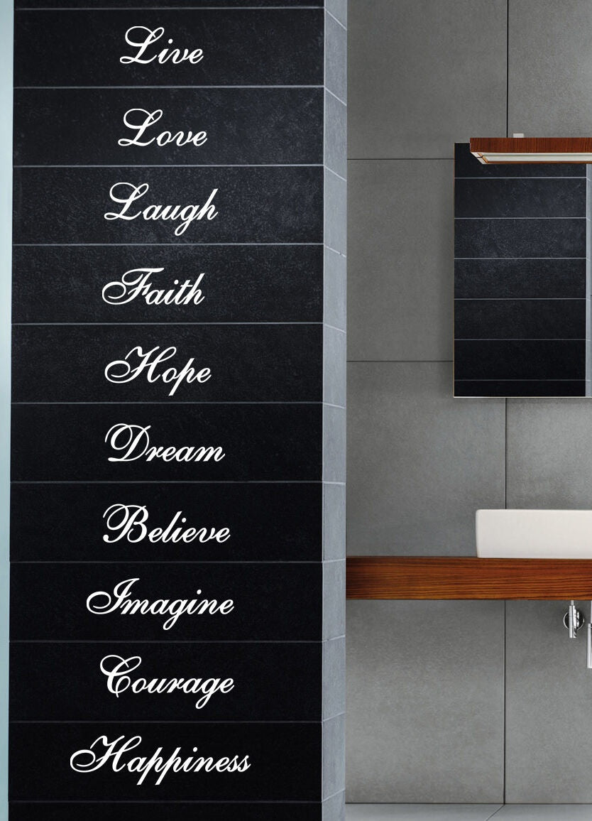 Hot 10 Words Wall Quotes Art Vinyl Stickers, Home DIY Wall, Stairs Art -HIGH QUALITY