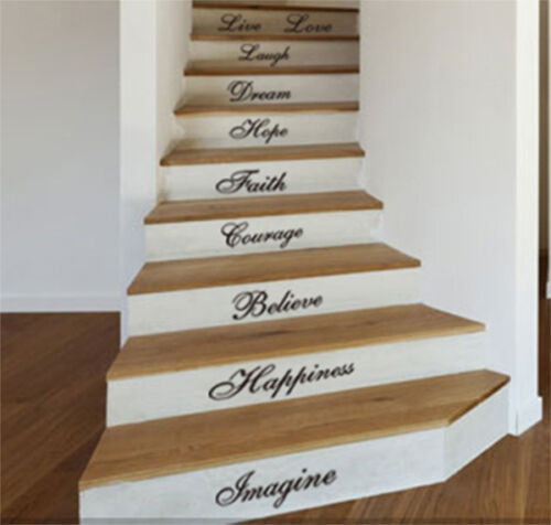 Hot 10 Words Wall Quotes Art Vinyl Stickers, Home DIY Wall, Stairs Art -HIGH QUALITY