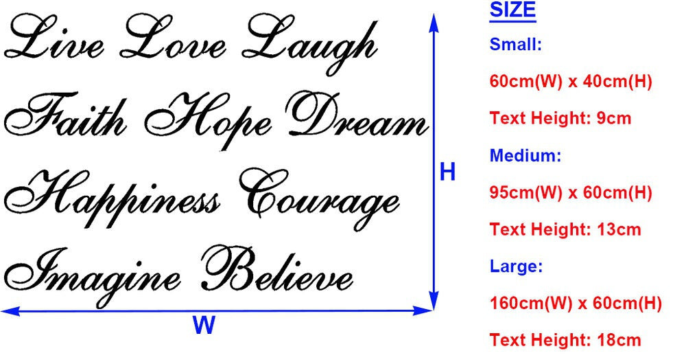Hot 10 Words Wall Quotes Art Vinyl Stickers, Home DIY Wall, Stairs Art -HIGH QUALITY