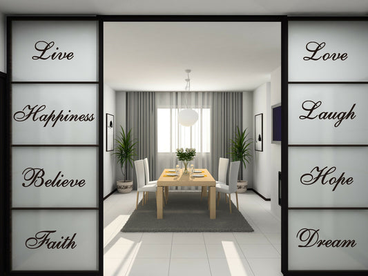 Hot 10 Words Wall Quotes Art Vinyl Stickers, Home DIY Wall, Stairs Art -HIGH QUALITY