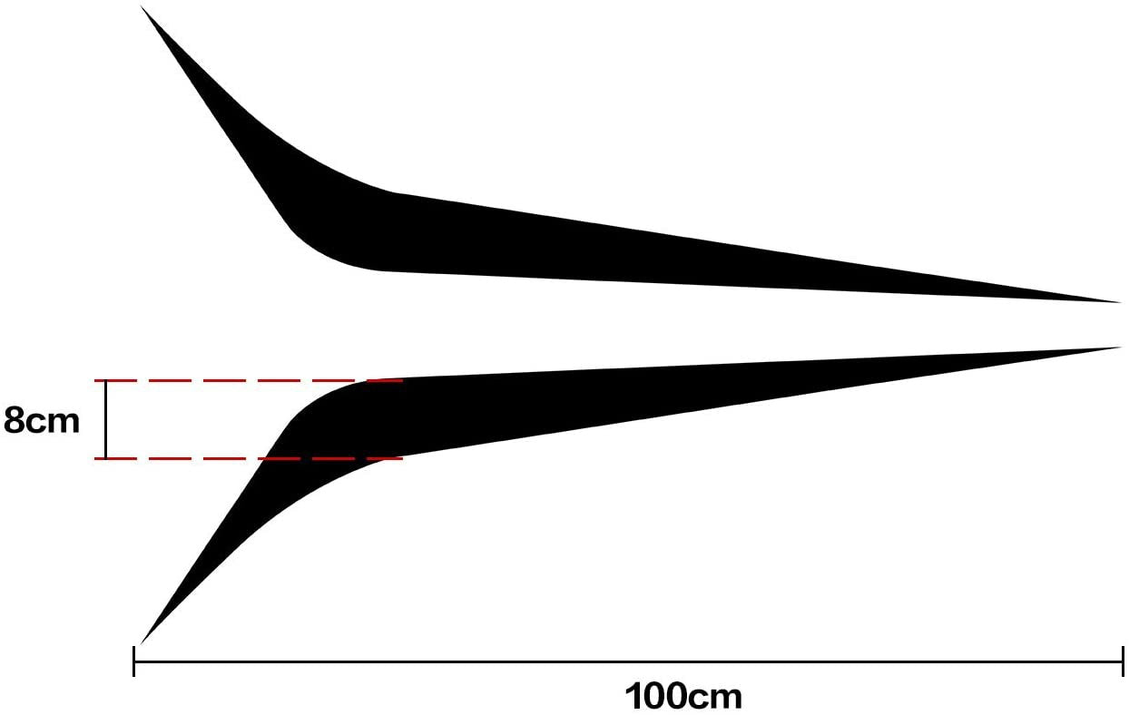 Car Hood Decal Sticker Universal Hood Racing Body Side Vinyl Modified Stripe Exterior Decoration Decal Black