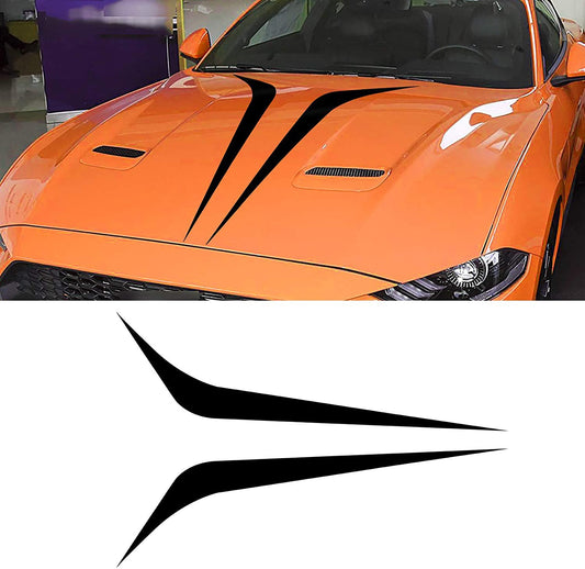 Car Hood Decal Sticker Universal Hood Racing Body Side Vinyl Modified Stripe Exterior Decoration Decal Black
