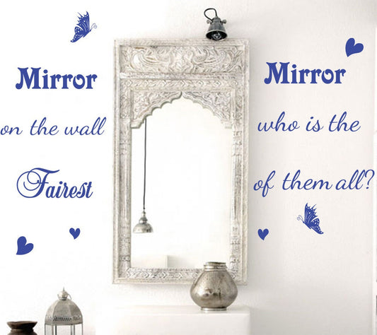 Hot Wall Sticker Quotes Mirror Mirror on Wall Vinyl Sticker Wall Decal HIGH QUALITY