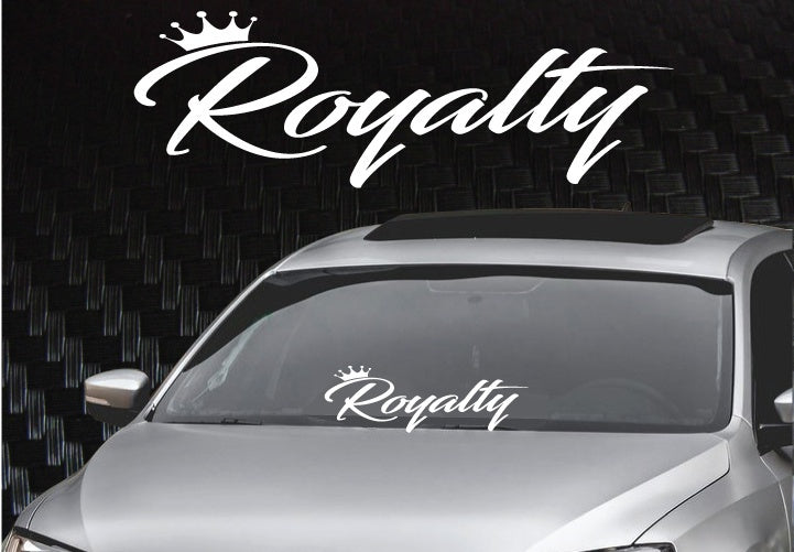 Royalty Windshield Banner Decal Sticker 8x24" JDM