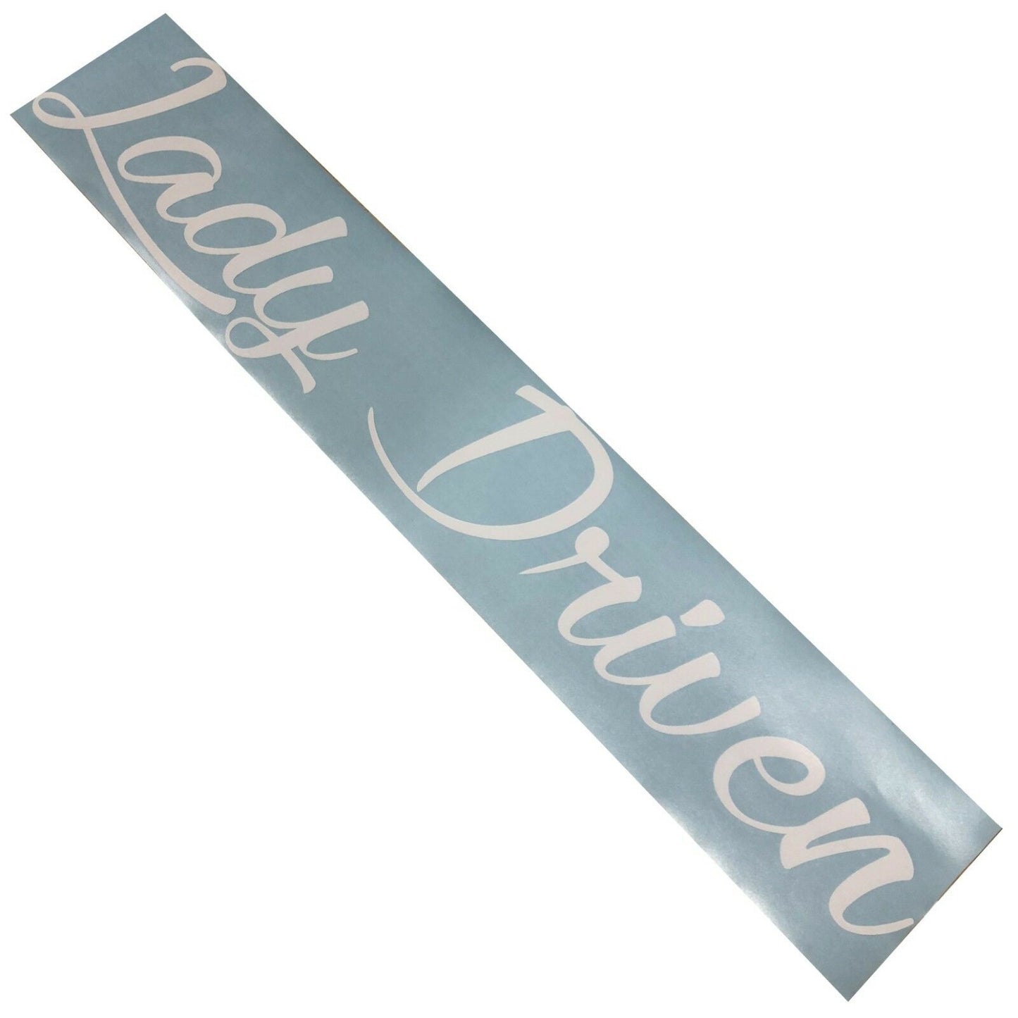 Lady Driven Windshield Banner Car Decal Sticker 6x33"