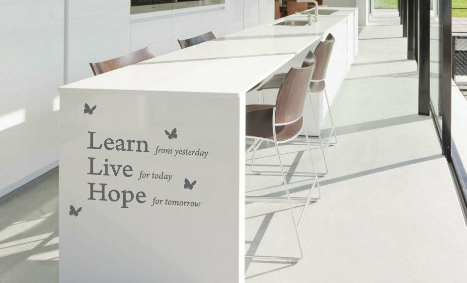 Hot Learn from Yesterday Family Love Art Wall Quotes Stickers words phrase Decals
