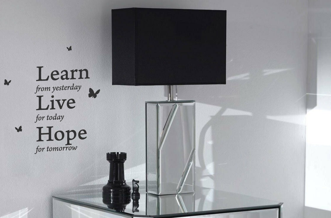 Hot Learn from Yesterday Family Love Art Wall Quotes Stickers words phrase Decals