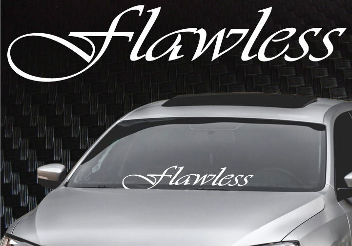 Flawless Windshield Banner 8"x33", JDM Car Decal Sticker