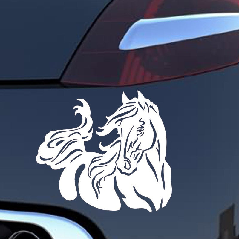 15*13.4CM Large Animal Car Stickers Beautiful Horse Pattern Car Body Stickers Stylish Pet Equine Vinyl Decals