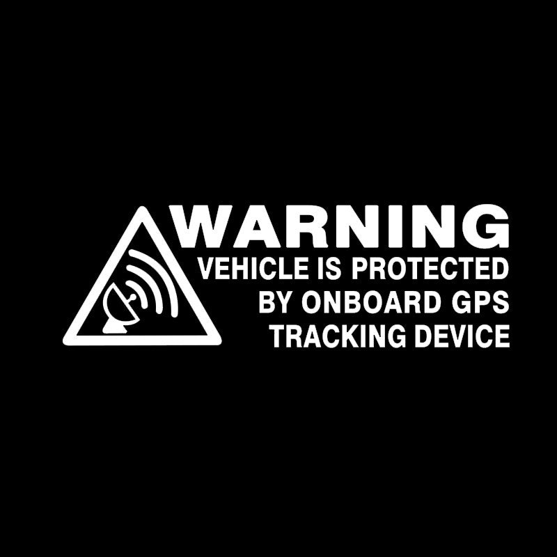 WARNING GPS TRACKING ON BOARD Tracker Security Car Bike Window Stickers 6 inches Wide