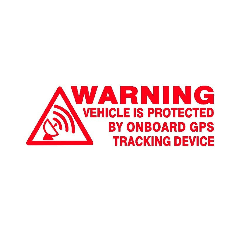 WARNING GPS TRACKING ON BOARD Tracker Security Car Bike Window Stickers 6 inches Wide