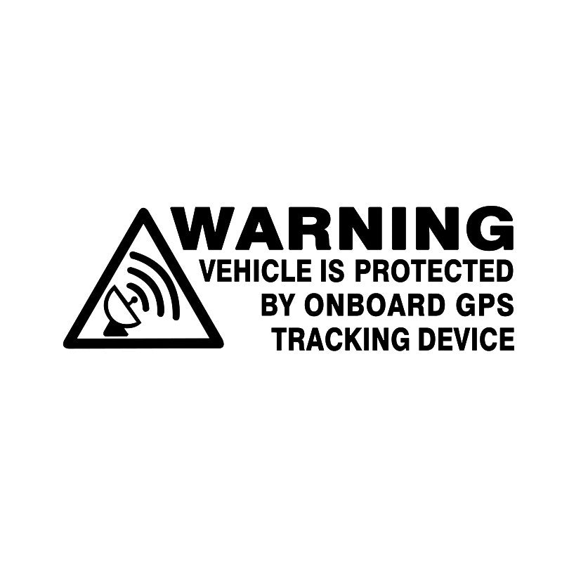 WARNING GPS TRACKING ON BOARD Tracker Security Car Bike Window Stickers 6 inches Wide